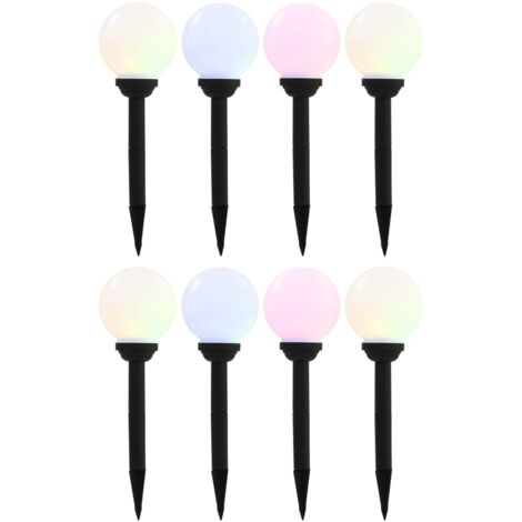 vidaXL Lampade Solari da Esterno 8 pz LED Sferiche 15 cm RGB