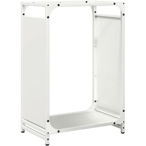 vidaXL Rastrelliera per Legna da Ardere Bianca 44x28x65 cm
