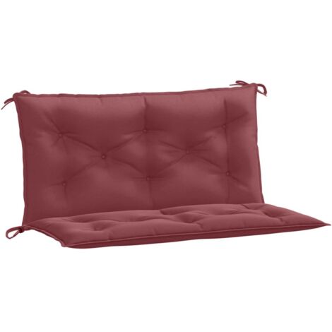 vidaXL Cuscini Panca Giardino 2pz Rosso Vino Mélange 100x50x7cm