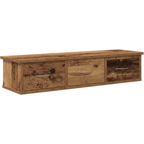 vidaXL Mobile a Parete Legno Antico 88x26x18,5 cm in Truciolato (1/5)