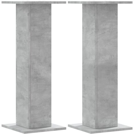 vidaXL Supporti per Piante 2 pz Grigio Cemento 30x30x80 cm Truciolato