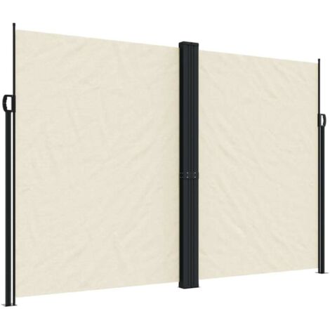vidaXL Tenda da Sole Laterale Retrattile Crema 220x1000 cm