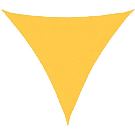 vidaXL Parasole a Vela Oxford Triangolare 4,5x4,5x4,5 m Giallo