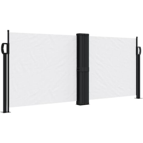 vidaXL Tenda da Sole Laterale Retrattile Bianca 100x600 cm