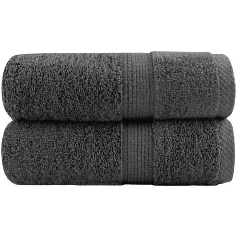 vidaXL Asciugamani Premium SOLUND 2 pz Antracite 30x30 cm 600 g/m²