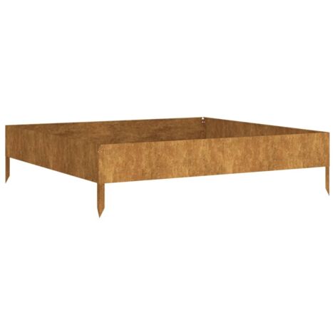 vidaXL Fioriera Rialzata da Giardino 100x100x26 cm in Acciaio Corten (1/5)