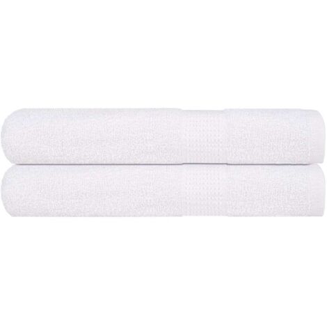 vidaXL Asciugamani per Sauna 2 pz Bianchi 80x200cm 360g/m² 100% Cotone