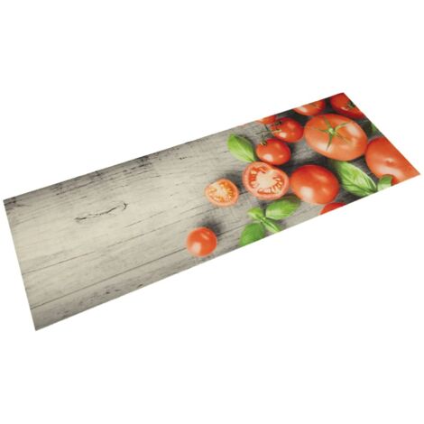 vidaXL Tappeto da Cucina Lavabile Pomodori 45x150 cm in Velluto