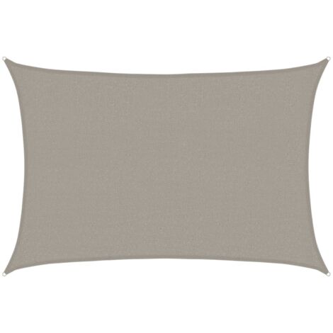 vidaXL Vela Parasole 160 g/m² Rettangolare Grigio Chiaro 2,5x4 m HDPE