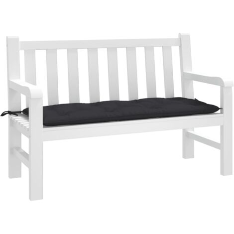 vidaXL Cuscino per Panca Nero 120x50x7 cm in Tessuto Oxford