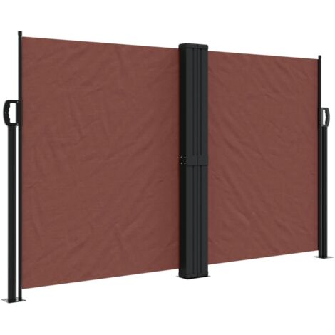 vidaXL Tenda da Sole Laterale Retrattile Marrone 140x1000 cm