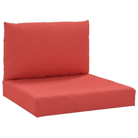 vidaXL Cuscini per Pallet 2 pz Rossi in Tessuto Oxford
