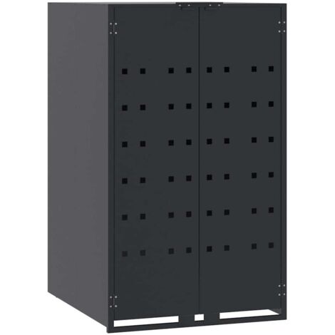 vidaXL Contenitore per Bidoni della Spazzatura Singolo Antracite 69x79x117 cm Acciaio