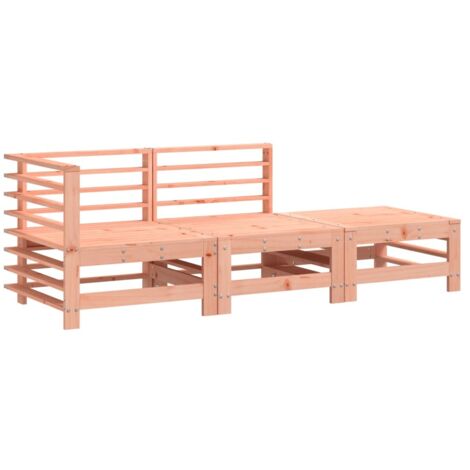 vidaXL Set Salotto da Giardino 3 pz in Legno Massello di Douglas