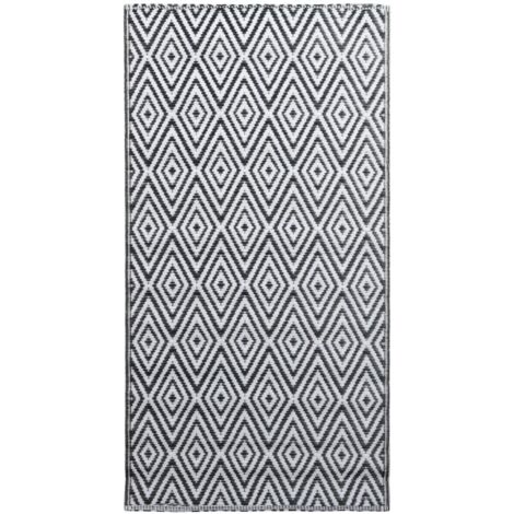 vidaXL Tappeto da Esterni ARAKIL Bianco e Nero 80x150 cm in PP