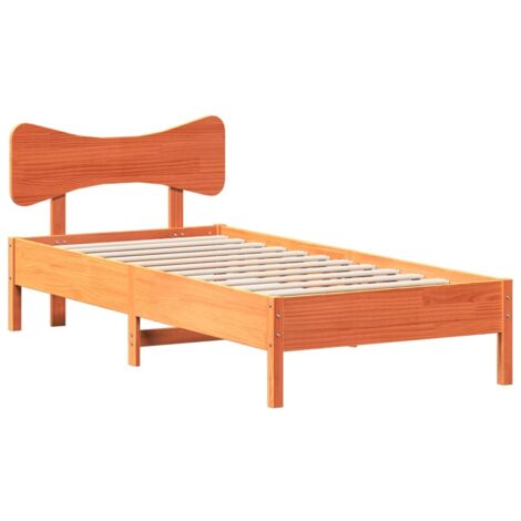 vidaXL Letto senza Materasso Marrone Cera 75x190 cm in Legno di Pino (1/5)