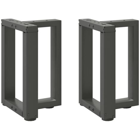 vidaXL Gambe per Tavolino da Caffè a Forma di T 2 pz Antracite 28x25x(42-43) cm Acciaio