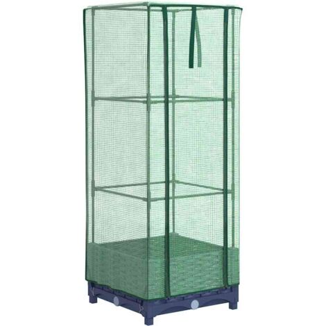 vidaXL Letto Rialzato con Copertura Serra Effetto Rattan 40x40x123 cm (1/5)