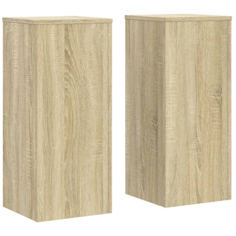 vidaXL Supporti per Piante 2 pz Rovere 30x30x70 cm in Multistrato