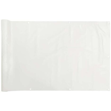 vidaXL Paravento da Balcone Bianco 700x120 cm in PVC