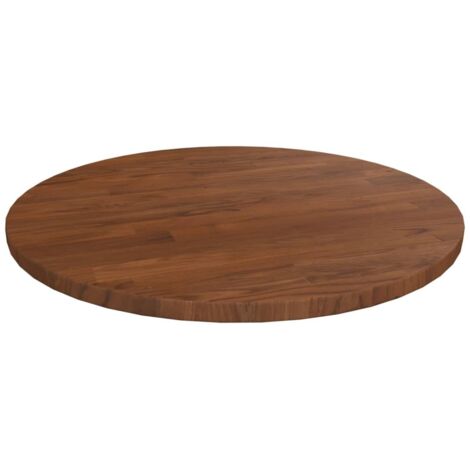 vidaXL Piano Tavolo Rotondo Marrone Scuro Ø40x1,5 cm Rovere Trattato