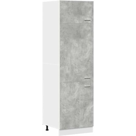 vidaXL Mobile per Frigo “Lyon” Grigio Cemento 60x57x207 cm