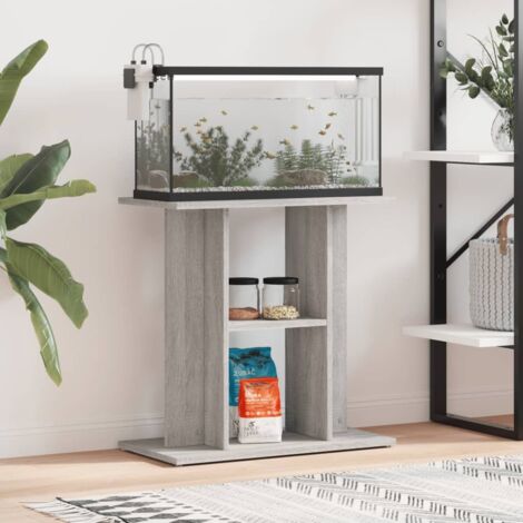 vidaXL Supporto per acquario Grigio Sonoma 60x30x60 cm in legno ingegnerizzato