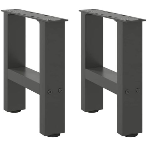 vidaXL Gambe per Tavolino da Caffè Antracite 2 pz 40x(30-31) cm Acciaio
