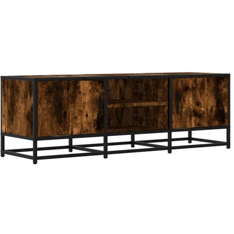 vidaXL Mobile TV Rovere Fumo 120x35x41 cm Legno Multistrato e Metallo (1/5)