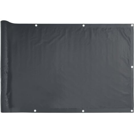vidaXL Paravento da Balcone in Tessuto Oxford 75x600 cm Antracite