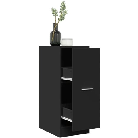 vidaXL Armadietto da Farmacia Nero 30x41x77,5 cm in Truciolato (1/5)