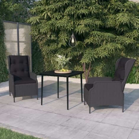 vidaXL Set da Pranzo da Giardino 3 pz Grigio Scuro (1/5)