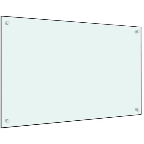 vidaXL Paraschizzi per Cucina Color Latte 80x50 cm in Vetro Temperato
