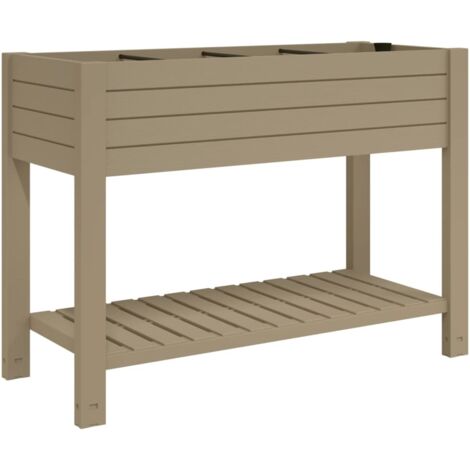 vidaXL Fioriera da Giardino Marrone Chiaro 110x45x79 cm Polipropilene (1/5)