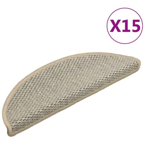 vidaXL Tappeti Adesivi Scale Aspetto Sisal 15pz 56x17x3cm Verde Chiaro