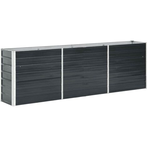 vidaXL Letto Rialzato in Acciaio Zincato 240x40x77 cm Antracite