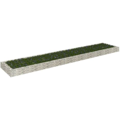 vidaXL Gabbione Letto Rialzato in Acciaio Zincato 500x100x20 cm