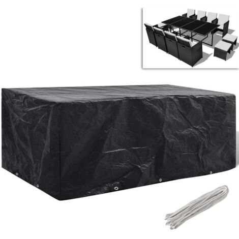 vidaXL Copertura per Mobili da Giardino con 8 Occhielli 229x113x73 cm