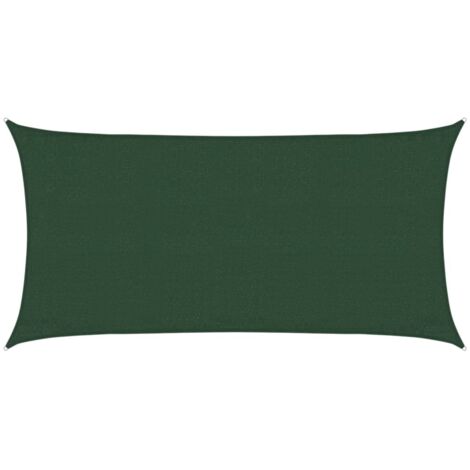 vidaXL Vela Parasole 160 g/m² Verde Scuro 3x6 m in HDPE