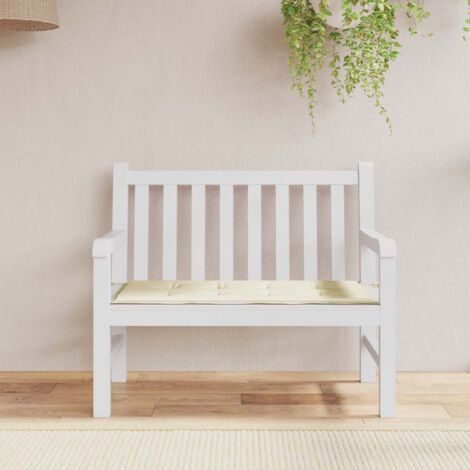 vidaXL Cuscino per Panca Crema 120x50x3 cm in Tessuto Oxford