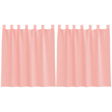 vidaXL Tende in Voile con Tasche per Aste 2 pz Rosa