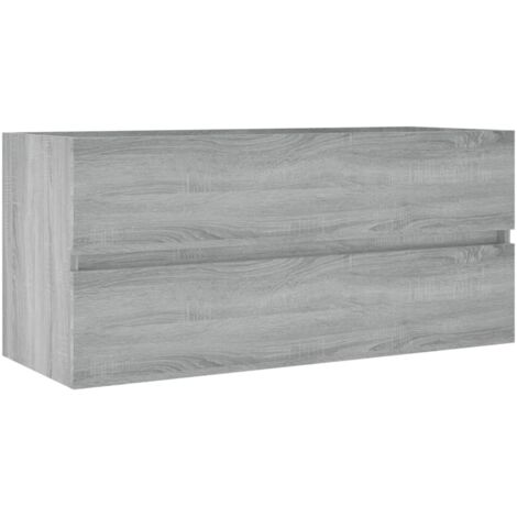 vidaXL Mobile Lavabo Grigio Sonoma 100x38,5x45 cm in Legno Multistrato