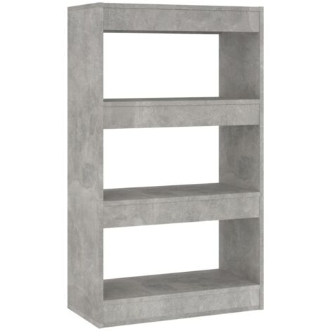 vidaXL Libreria/Divisorio Grigio Cemento 60x30x103 cm in Truciolato