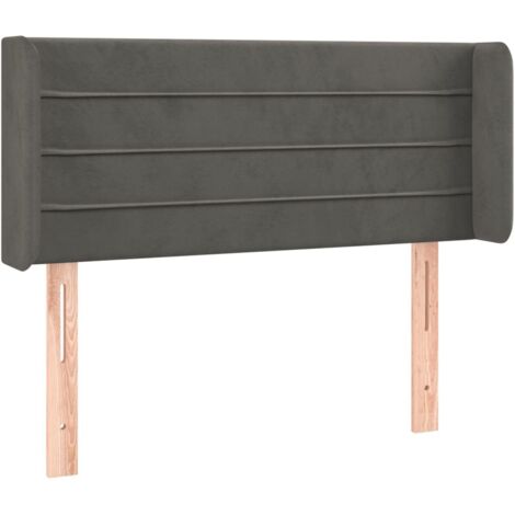 vidaXL Testiera ad Orecchio Grigio Scuro 103x16x78/88 cm in Velluto (1/5)