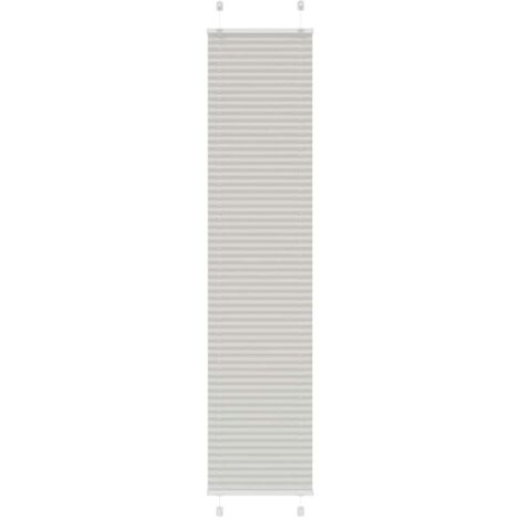 vidaXL Tenda Plissettata Grigio Chiaro 45x200 cm Larghezza Tessuto