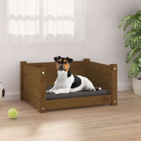 vidaXL Cuccia per Cani Ambra 55,5x45,5x28 cm Legno Massello di Pino