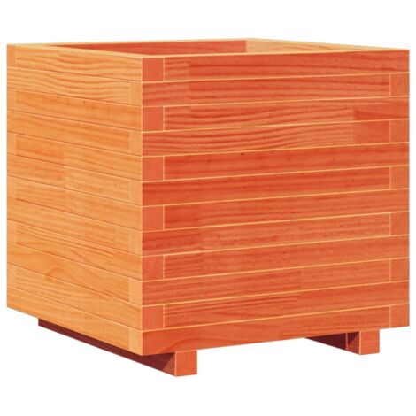 vidaXL Fioriera Giardino Marrone Cera 50x50x49,5cm Legno Massello Pino (1/5)