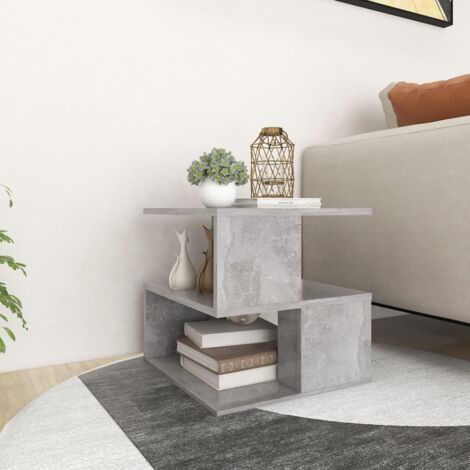 vidaXL Tavolino Grigio Cemento 40x40x40 cm in Legno Multistrato
