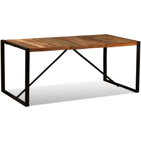 vidaXL Tavolo da Pranzo in Legno Massello di Recupero 180 cm