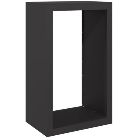 vidaXL Rastrelliera per Legna da Ardere Nera 60x40x100 cm in Acciaio (1/5)